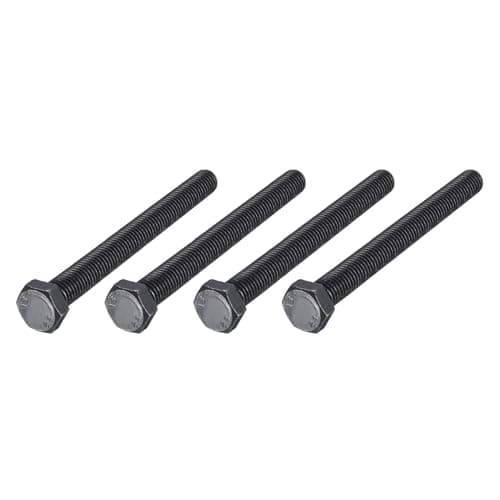 Image of METALLIXITY Hex Bolts (M12-1.75x130mm) 4Pcs, 8.8 Grade Carbon Steel Fully Threaded Black Oxide, Coarse Thread UNC Hex Head Screw Bolt - for Furniture Repair
