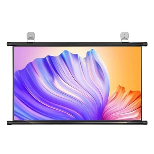 Image of 30" , 40" , 50" , 60" , 72" Projector Screen Pull Down Wrinkle-Free Screen, Hangable HD Projection White Screen, 16:9/4:3 Projections Movies Screen Wall Mountable For Home Theater Office(16:9,30")