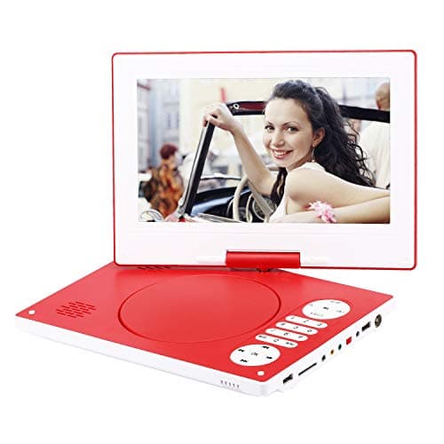 Image of YOOHOO Portable DVD Player12.5" with 10.5" 270° Rotatable HD Swivel Screen With Rechargeable Battery AC Adapter Supports All-Region, multi region,car dvd players for kids(Red)