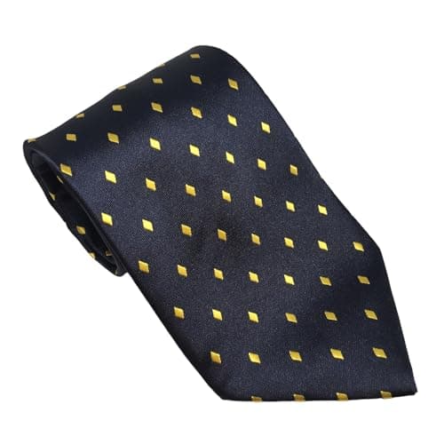 Image of Equetech Diamond Showing Tie – Navy/Gold One Size Equestrian Riding Show Tie