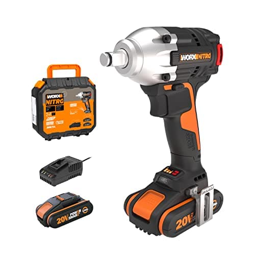 Image of WORX Nitro 18V(20V Max) Cordless Impact Wrench, PowerShare, 300Nm, 1/2'', Brushless Motor, 4000BPM, Variable Speed, Ideal Tool for DIY, WX272