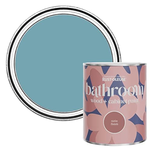 Image of Rust-Oleum Blue Moisture Resistant Bathroom Wood and Cabinet Paint in Satin Finish - Belgrave 750ml