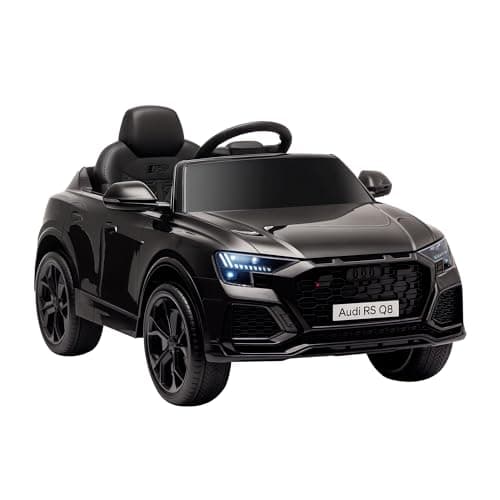 Image of HOMCOM Audi RS Q8 Licensed Electric Car for Kids, 6V Kids' Electric Ride on with Remote Control, 7Ah Big Battery, Lights Bluetooth, Music USB, for 3-5 Years Old, Black