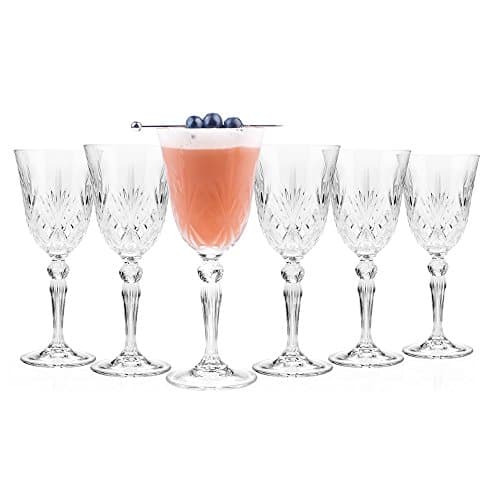 Image of RCR Crystal Melodia Wine Glasses - Set of 12 210ml Drinking Glasses, Wine Tasting Set, Luxion Crystal Glassware, Luxury Wine Goblets, Dishwasher Safe, Ideal for Entertaining/Special Occasions