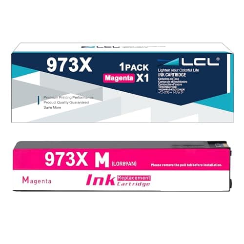 Image of LCL 973X Ink Cartridge Replacement for HP 973 973X Replacement for Hp PageWide Pro 452dn 452dw 452dwt 477dn 477dw 477dwt 552dw 577dw 577z Managed MFP P57750dw P55250dw (1 Magenta)