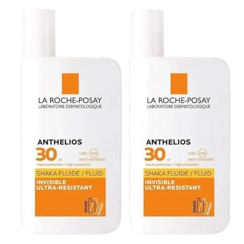 Image of La Roche-Posay Anthelios Invisible Fluid SPF30 Duo – Ultra-Lightweight Facial Sunscreen for Sensitive Skin – 2 x 50ml