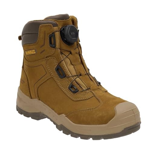 Image of DEWALT Richardson Men's Nubuck Leather, Wide Fitting, BOA Fastener, Steel Toe Safety Work Boot, Clay, UK11