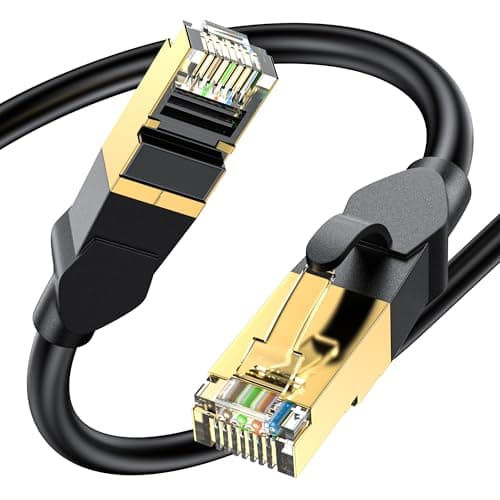 Image of Ethernet Cable 2m, High Speed 1000mbps 550Mhz/s Cat6 Ethernet Cable, Black RJ45 Lan Cable, Network Cable are Suitable for Routers, Computers, Modem, Switch, Games, Patch Panel