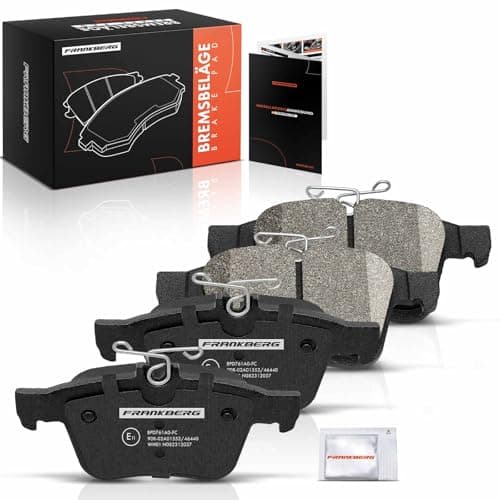 Image of Frankberg Brake Pad Set incl. 4x Pads Rear Compatible with Golf VII 5G1 BE1 BE2 BQ1 Golf Sportsvan AM1 AN1 A3 Sportback 8VA 8VF Toura.n 5T1 Replace# 8V0698451