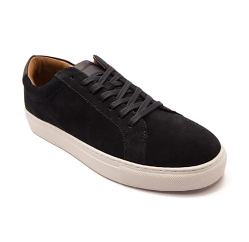 Image of Thomas Crick Evers Men’s Casual Low-Top Trainers | Comfortable Lace-Up Leather/Suede Sneakers for Everyday Walking