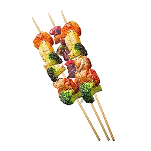 Image of Ram© 300 Pieces Bamboo BBQ Skewers Wooden STICKS For BBQs Party Garden Kebab Chocolate Fountain Skewers 25CM
