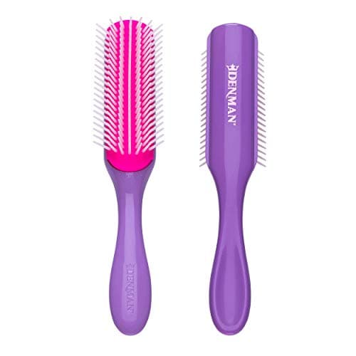 Image of Denman Curly Hair Brush D3 (African Violet) 7 Row Styling Brush for Detangling, Separating, Shaping and Defining Curls - For Women and Men