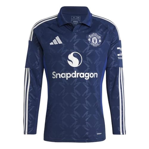 Image of adidas Mens Manchester United Away Long Sleeve Shirt Adults Blue L