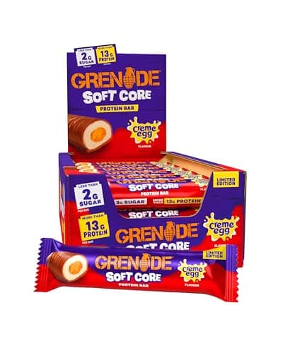Image of Grenade Limited Edition Creme Egg Flavour Soft Core Protein Bar - High Protein, Low Sugar, 18 x 45 g