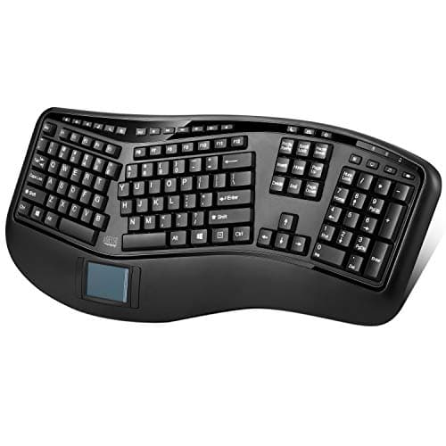 Image of Adesso Adesso 2.4ghz Wireless Tru-form Media 3d Ergonomic Touchpad Keyboard With Sp
