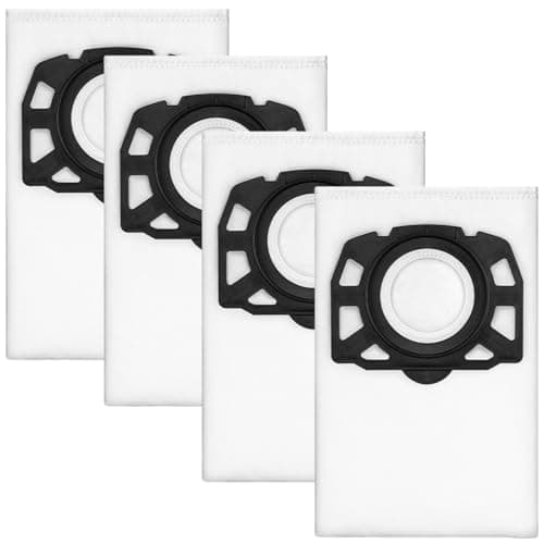 Image of 4 Pack Vacuum Bags Compatible Most Vacuum Cleaners, High Filtration Fleece Filter Bags for Wet and Dry Vacuums