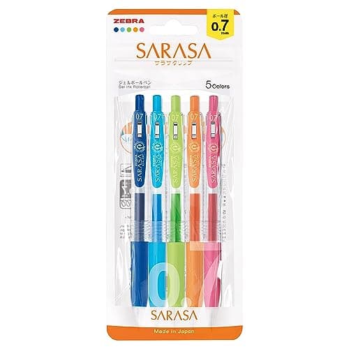 Image of Zebra Gel Ballpoint Pen Sarasa Clip 0.7mm 5 Colors Set N JJB15-5C-N