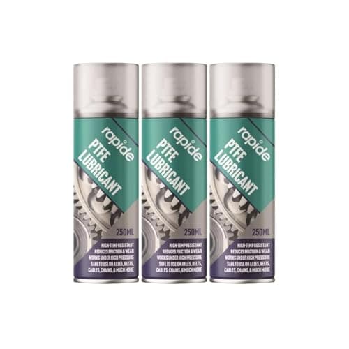 Image of MSQUARE PTFE Grease Lubricant Spray, Anti-Friction, Long-Lasting Protection, Water-Resistant, Anti-Wear, Ideal for Automotive, Industrial, Garage & Household Applications, 250ml (Pack of 3)