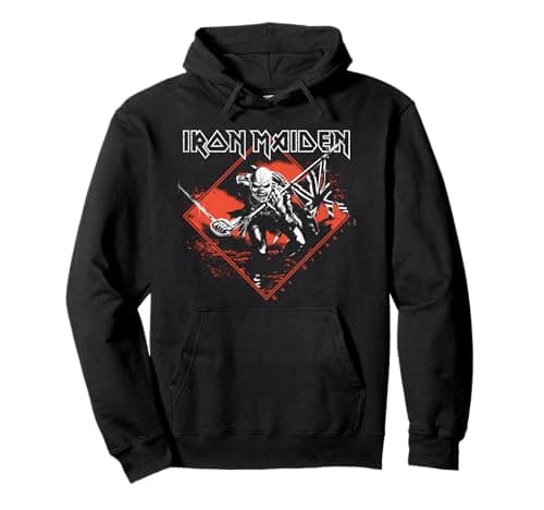 Image of Iron Maiden Trooper Diamond Pullover Hoodie