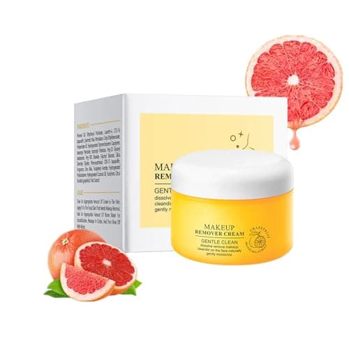 Image of Makeup Remover - Cleansing Balm with Grapefruit,Gentle Makeup Remover for Face & Eyes,Deep Cleansing, Hydrating & Nourishing, Pore Refining,Soothing Skin,Balm to Oil Formula for All Skin Types 2.82 oz