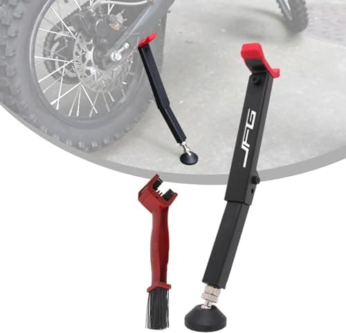 Image of Universal Motorbike Rear Wheel Lift Stand Wheel Stand Front and Rear for Most Motorcycle Wheels-Red