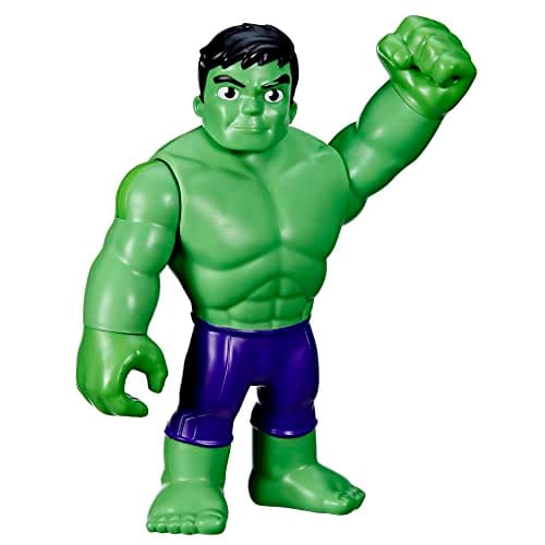 Image of SPIDEY AND HIS AMAZING FRIENDS Marvel Supersized Hulk Action Figure, Preschool Toy for Ages 3 and Up
