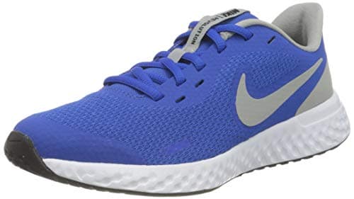 Image of Nike Revolution 5 (Gs) Running Shoe, Blue Game Royal Lt Smoke Grey White, 6 UK