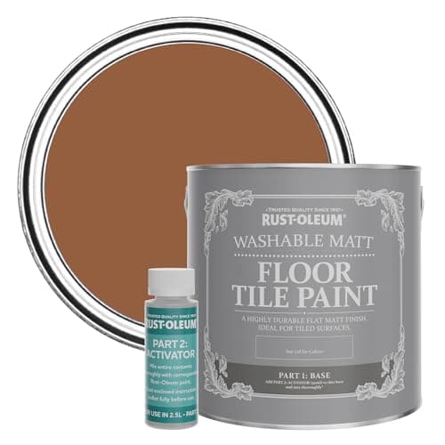 Image of Rust-Oleum Washable Matt Floor Tile Paint - Terracotta 2.5L