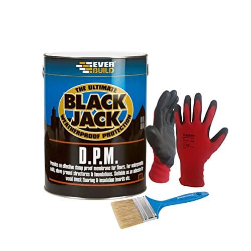 Image of Nassboards Everbuild 908 DPM Damp Proof Membrane - Odourless, Rubber Enriched Bitumen Emulsion - Adhesive, and Durable Curing Agent and Sealant - for General Water Proofing, Bonding and Plastering