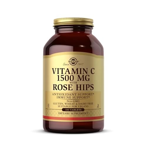 Image of Solgar Vitamin C 1500mg with Rose Hips - Healthy Immune System - Antioxidant - Vegan - 180 Tablets