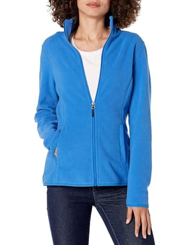 Image of Amazon Essentials Women's Classic-fit Long-Sleeved Full Zip Polar Soft Fleece Jacket (Available in Plus Size), Royal Blue, L