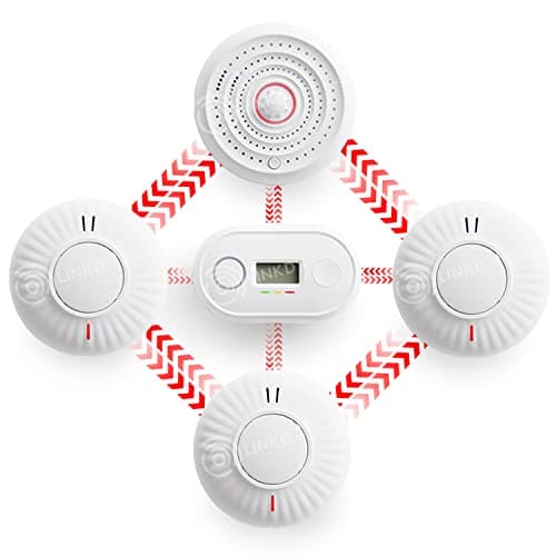 Image of Wireless Interlinked Smoke, Heat & Carbon Monoxide Alarm Bundle | Scotland & England Law Compliant | 10 Year Battery Life | CE & BS Certified | LINKD Alarms | Pre Linked | UK Phone & Email Support