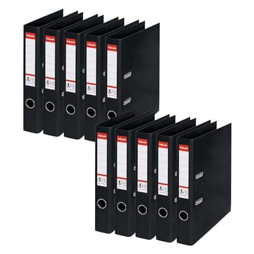 Image of Esselte 811470 Black Ring Binder - A4-350 Sheets, 5 cm, 52 x 287 x 318 mm