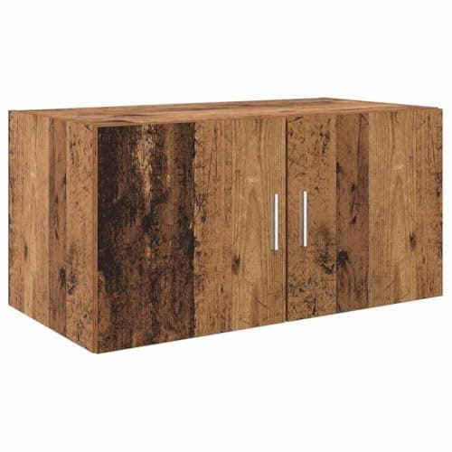 Image of RCODSSK Wall Cabinet Old Wood 80 x 42.5 x 40 cm Engineered Wood Wall Mounted Storage Cabinet