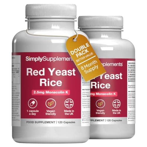Image of Red Yeast Rice | 2.5mg Monakolin K | Traditional Fermented Extract | One-a-Day Capsule | Vegan & Vegetarian Friendly | 240 Capsules = 8 Months’ Supply | GMP-Certified & UK-Made