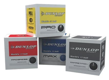 Image of Dunlop 3 Pack Squash Balls Progress Red
