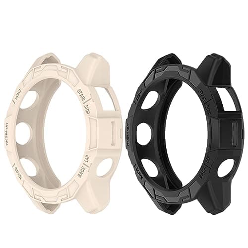 Image of Chofit Cases Compatible with Garmin Epix Pro Gen 2 47mm/Fenix 7 Pro/Fenix 7 Case, TPU Protective Cases Covers Watch Frame Protector Shell Accessories (Black+Starlight)