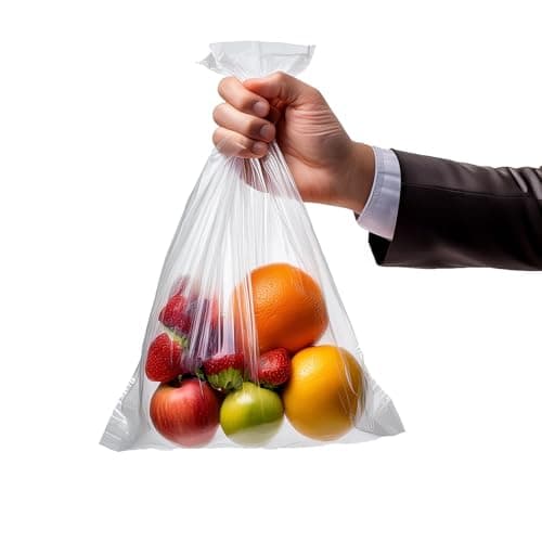 Image of Bag It Plastics Polythene 'Heavy Duty' Food Grade Storage Bags | 10" x 15" / 250mm x 375mm | Pack of 25 | Suitable for Freezer's, Sandwich's, Fruit, Clear Plastic Bags