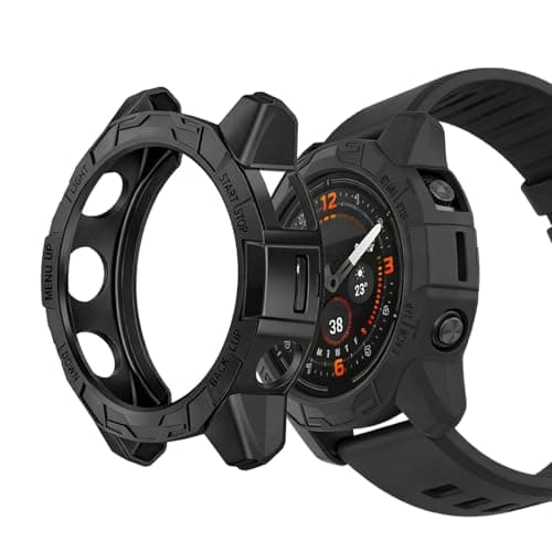 Image of Protective Case Cover Compatible with Garmin Epix Pro Gen 2 47mm/Fenix 7 Pro/Fenix 7 TPU Protective Cases Cover Shockproof Shell Scratch-resistant Watch Frame Protector Shell Accessories, Black