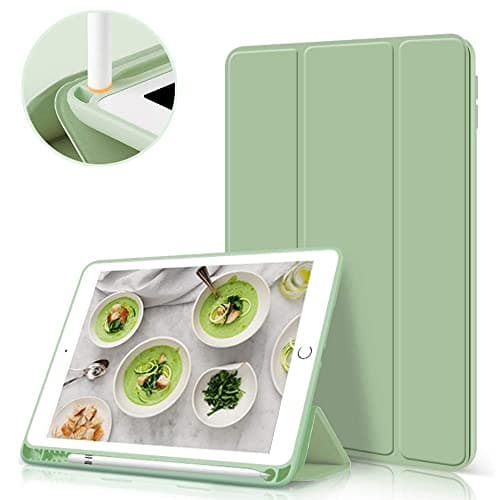 Image of ZOYU Case for iPad Air 3rd Generation 10.5 Inch 2019, Slim Lightweight Trifold Stand Smart Case with Pencil Holder, Soft TPU Back Cover [Full Body Protective], Auto Sleep/Wake, Green