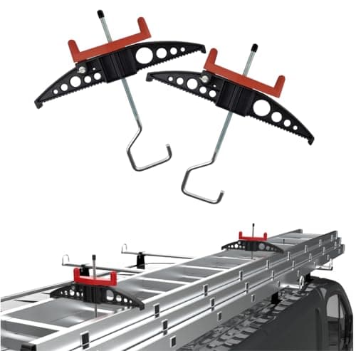 Image of Van Ladder Clamps WIDE HOOK for wide roof rack bars - ideal for Thule wing bars WingBars Evo Easy-Clamp - Crash Tested - CE
