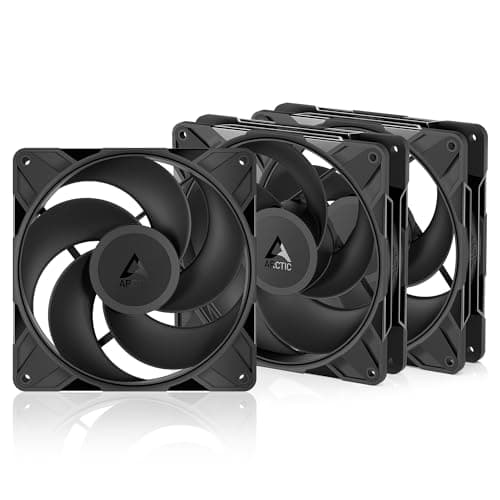 Image of ARCTIC P14 Pro Reverse – 3 Pack – 140 mm Premium Fan with Reverse Airflow, PWM Fan with Y cable splitter, 400-2650 rpm, 0 rpm <5% PWM, hydrodynamic bearing, 4-Pin - Black