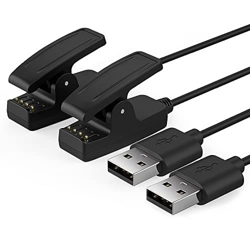 Image of TUSITA [2-PACK Charger Compatible with Garmin Lily, Forerunner 35 35J 230 235 630 645 Music 735XT, Approach G10 S20, Vivomove HR, ForeAthlete 35J - USB Charging Cable 100cm - Smartwatch Accessories