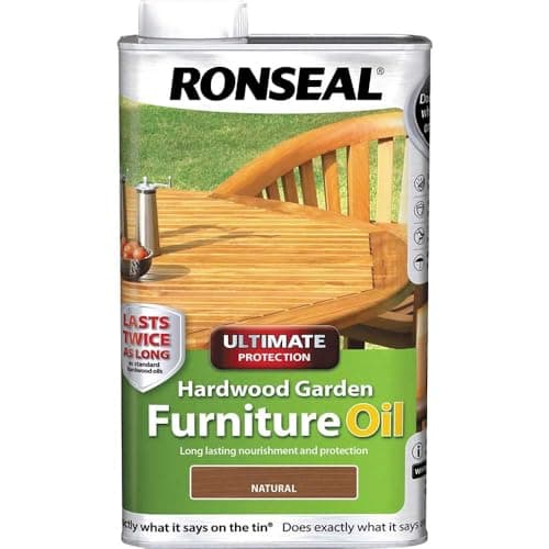 Image of Ronseal UHWGFOC1L 1 Litre Ultimate Protection Hardwood Garden Furniture Oil -Natural