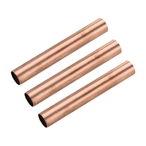 Image of sourcing map Copper Round Tube, 15mm OD 0.5mm Wall Thickness 100mm Length Straight Pipe Tubing 3 Pcs
