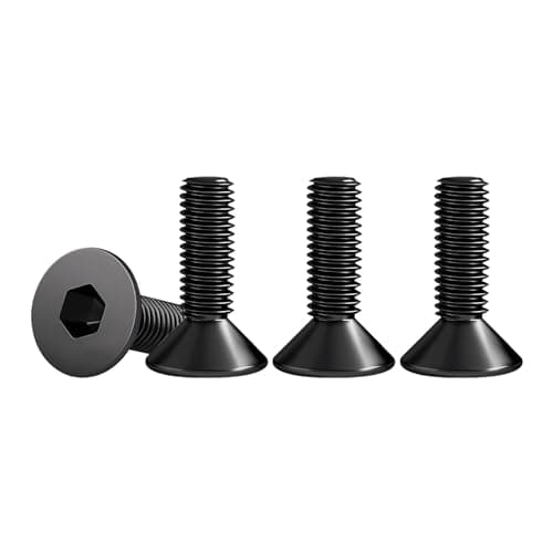 Image of Drenky M5 Countersunk Bolts, M5 X 10mm Black Screws Countersunk 25 Pcs 304 Stainless Steel Flat Head Hex Socket Cap Screws DIN 7991 / ISO 10642 Rustproof Machine Screws, Fully Thread