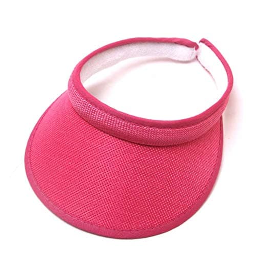 Image of Sun Visors for Women Personalizedvisor Hat 15 Coclor Visors Wide Brim Uvprotection Sport Visor Cap Adjustable Wide Brim Unisex Sun Hat for Tennis Golfrunning (One Size) Hot Pink