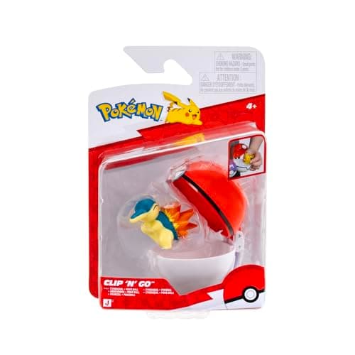 Image of Pokémon Clip ‘N’ Go Cyndaquil and Poké Ball - Includes 2-Inch Battle Figure and Poké Ball Accessory