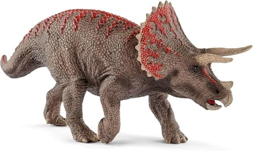 Image of Schleich Dinosaurs - 4" Realistic Triceratops Dinosaur Figure - Educational Jurassic Dino Toy Figurine for Boys and Girls - Durable Montessori Educational Animal Toy for Kids Ages 4+ | 15000