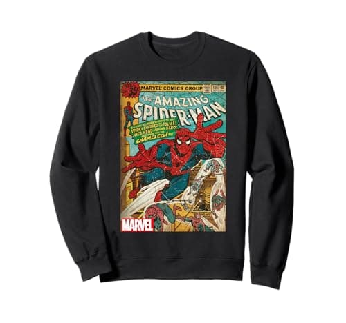 Image of Marvel Spider-Man Vintage Comic Cover Sweatshirt